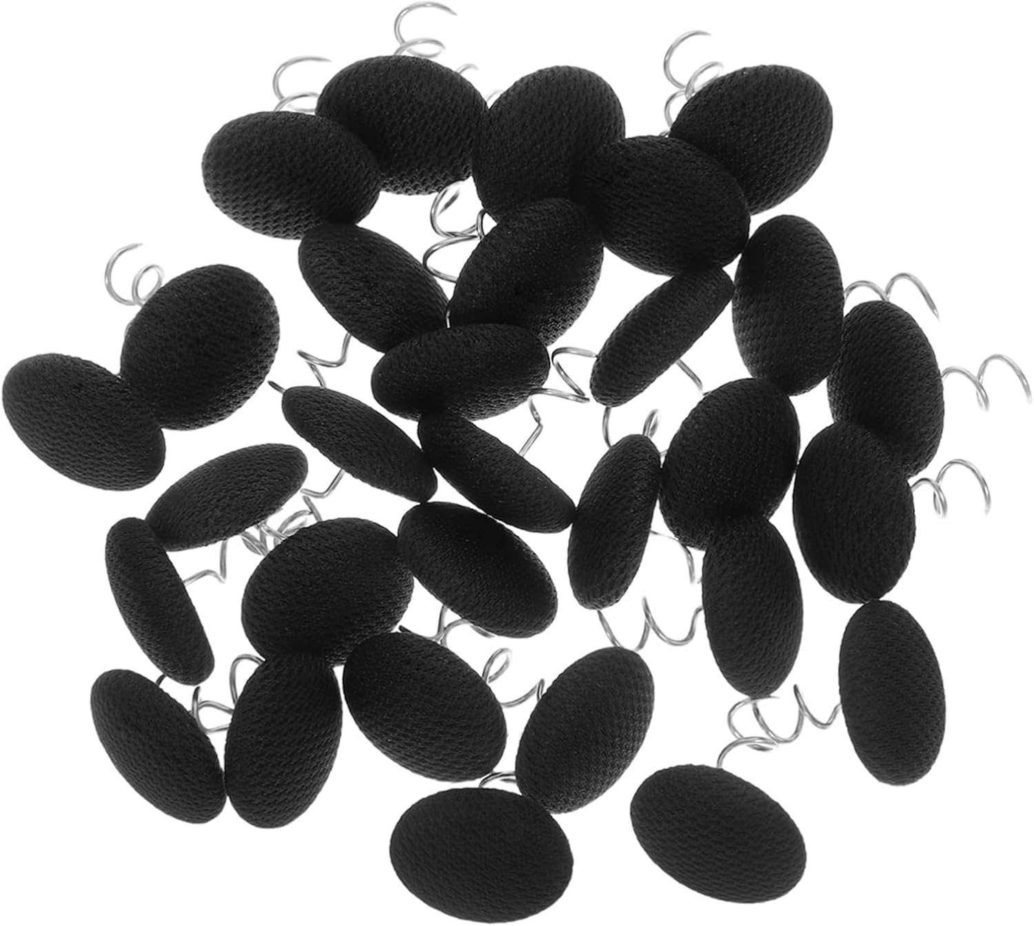 Stainless Steel Bed Skirt Pins VALICLUD 30-Piece Set with Fabric Cover Black Reliable Fastening