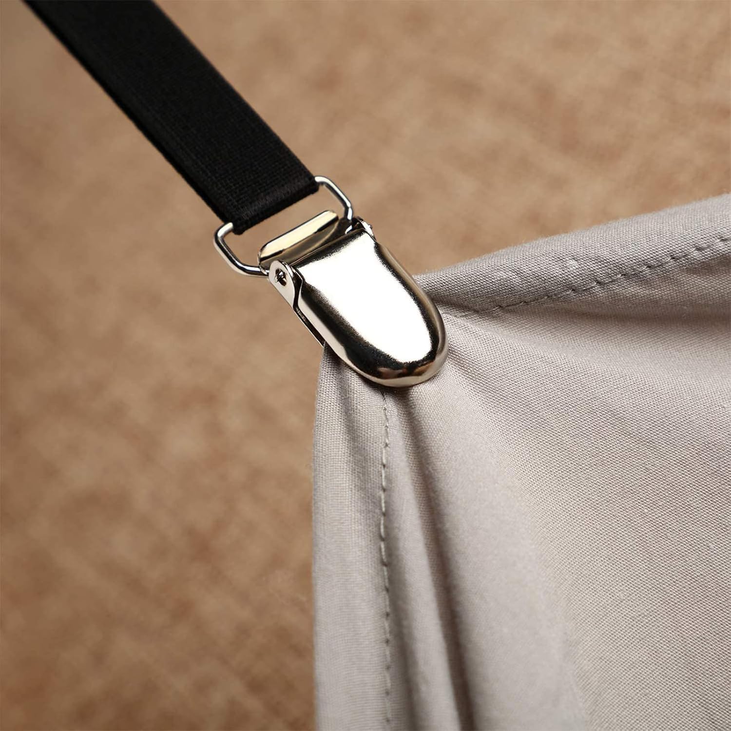 12-Piece Black Bed Sheet Clips Corner Fasteners for Home Use