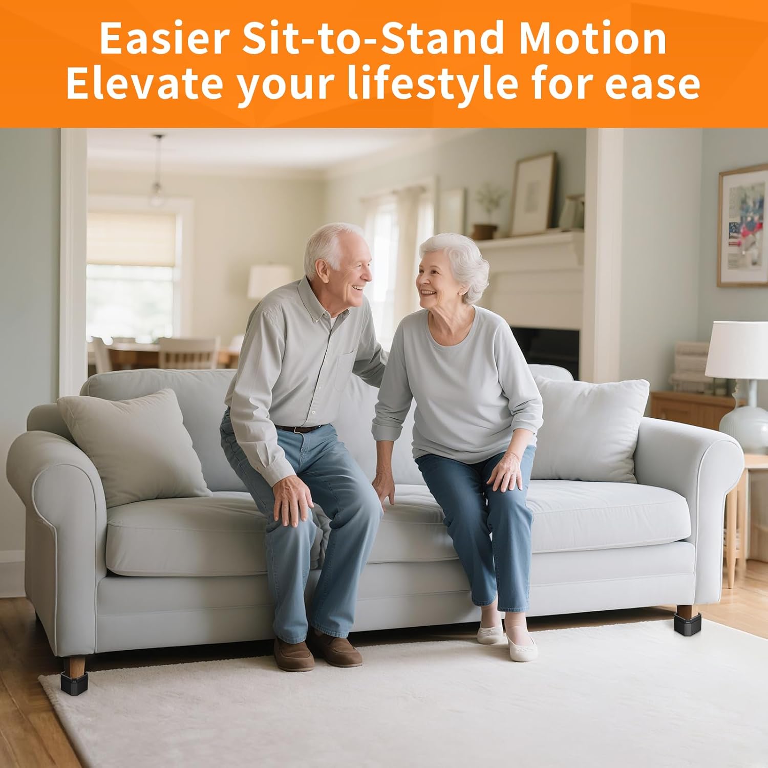 Sturdy 4-Piece Bed Risers 2 Inch Stackable Bed Risers for Sofa Desk More