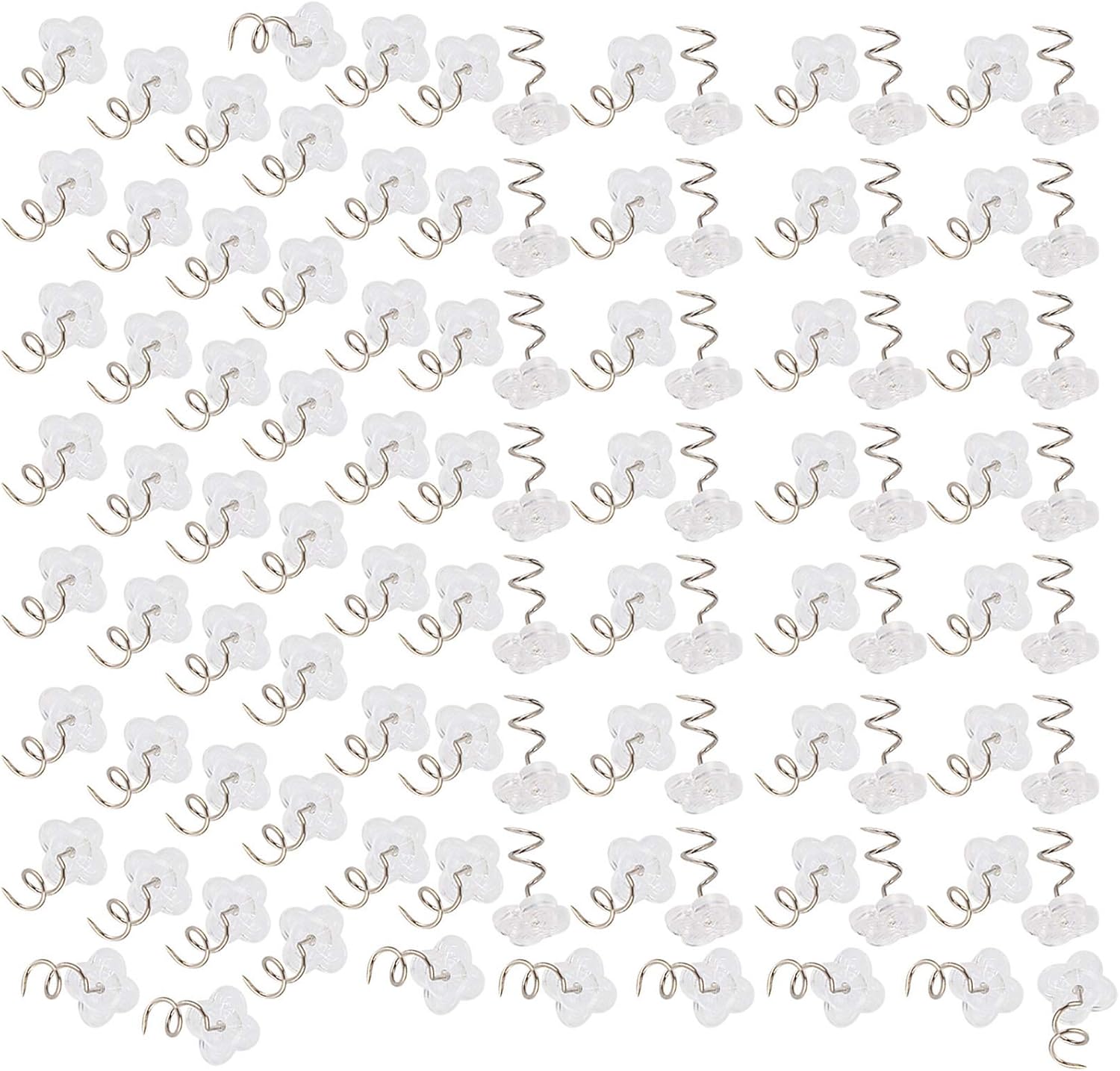 100-Piece Stainless Steel Screw-On Sofa Pins with Concave-Convex Design for Sofa Bedding Bed Skirt and Car Cushions