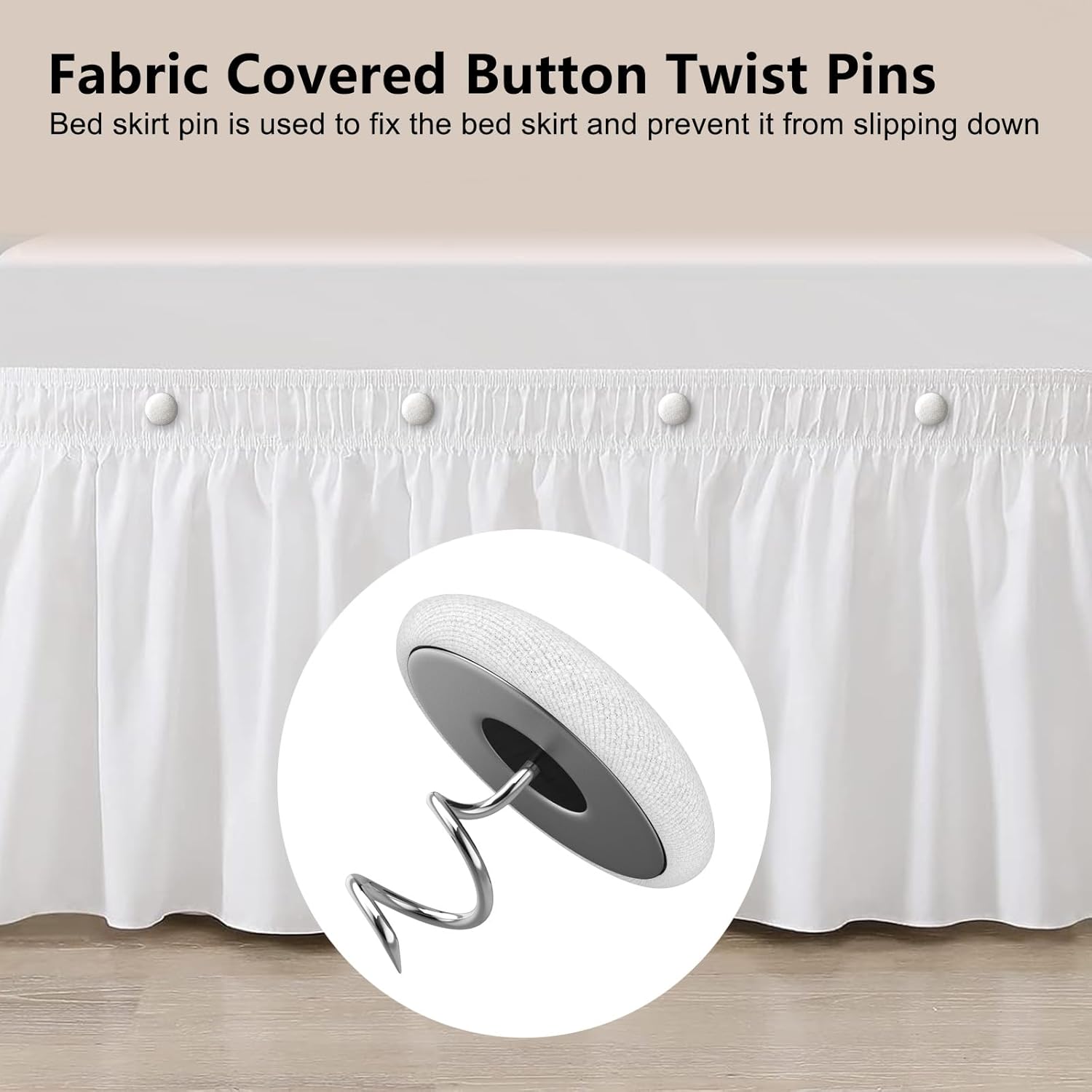 AHAILUOO Soft Twist Pins - 8 Colors - Secure Sofa Armrest Bed Skirt Covers