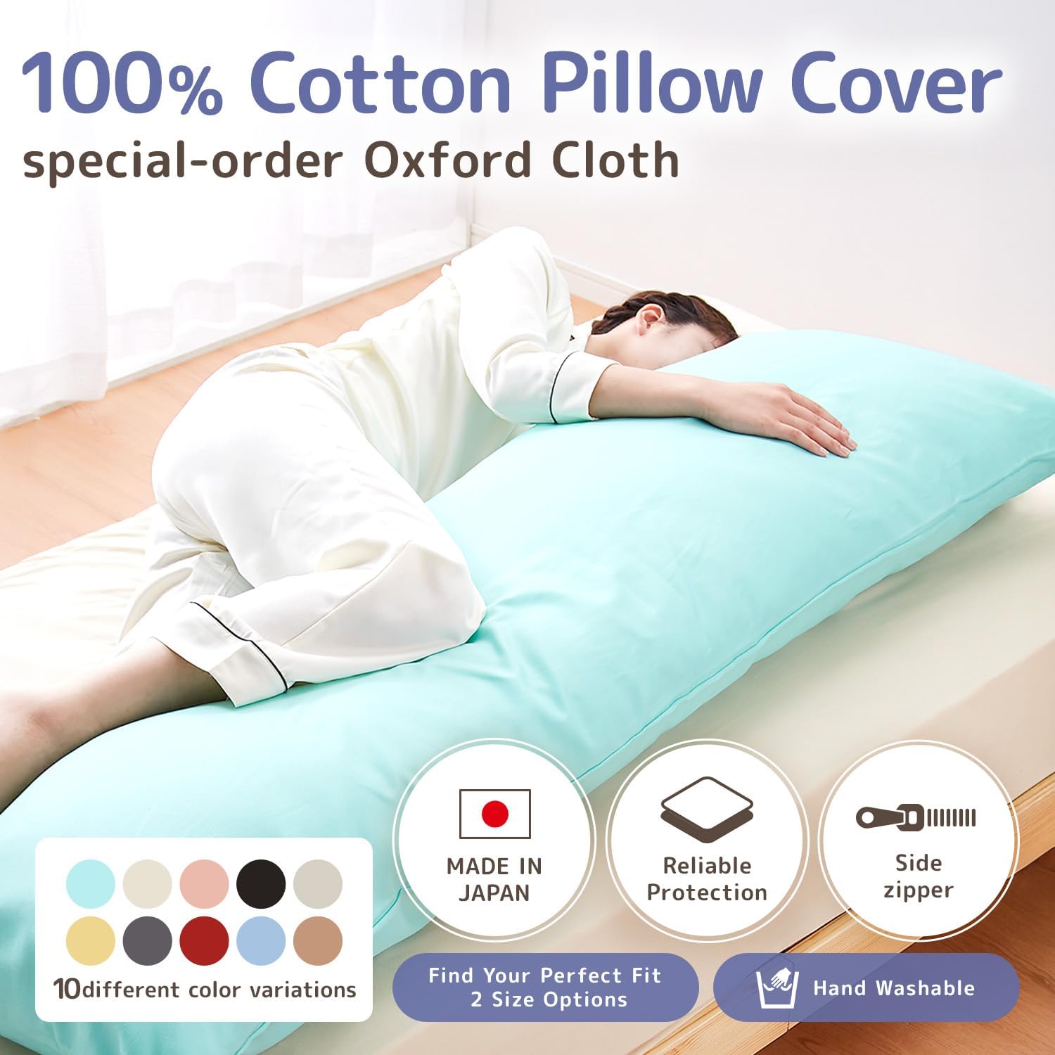 Comodo Body Pillow Cover Soft Luxurious Washable Perfect for Anime Maternity Every Day Use