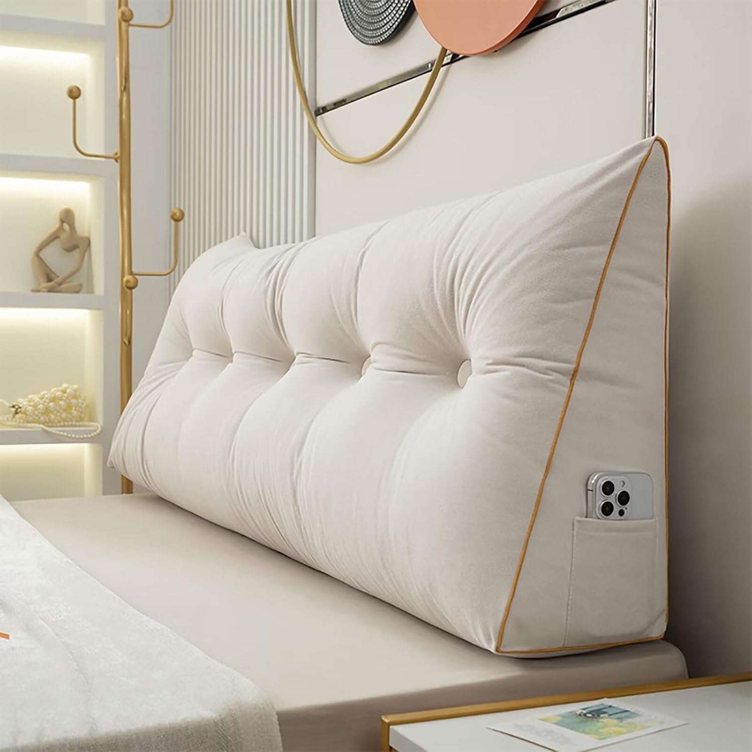 Hyper-Comfortable Wedge Pillow for Reading Support Easy to Clean Multiple Uses