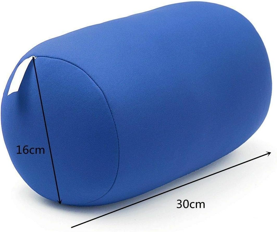Emivery Microbead Bolster Squishy Neck Support Roll Pillow for Reducing Back Pain