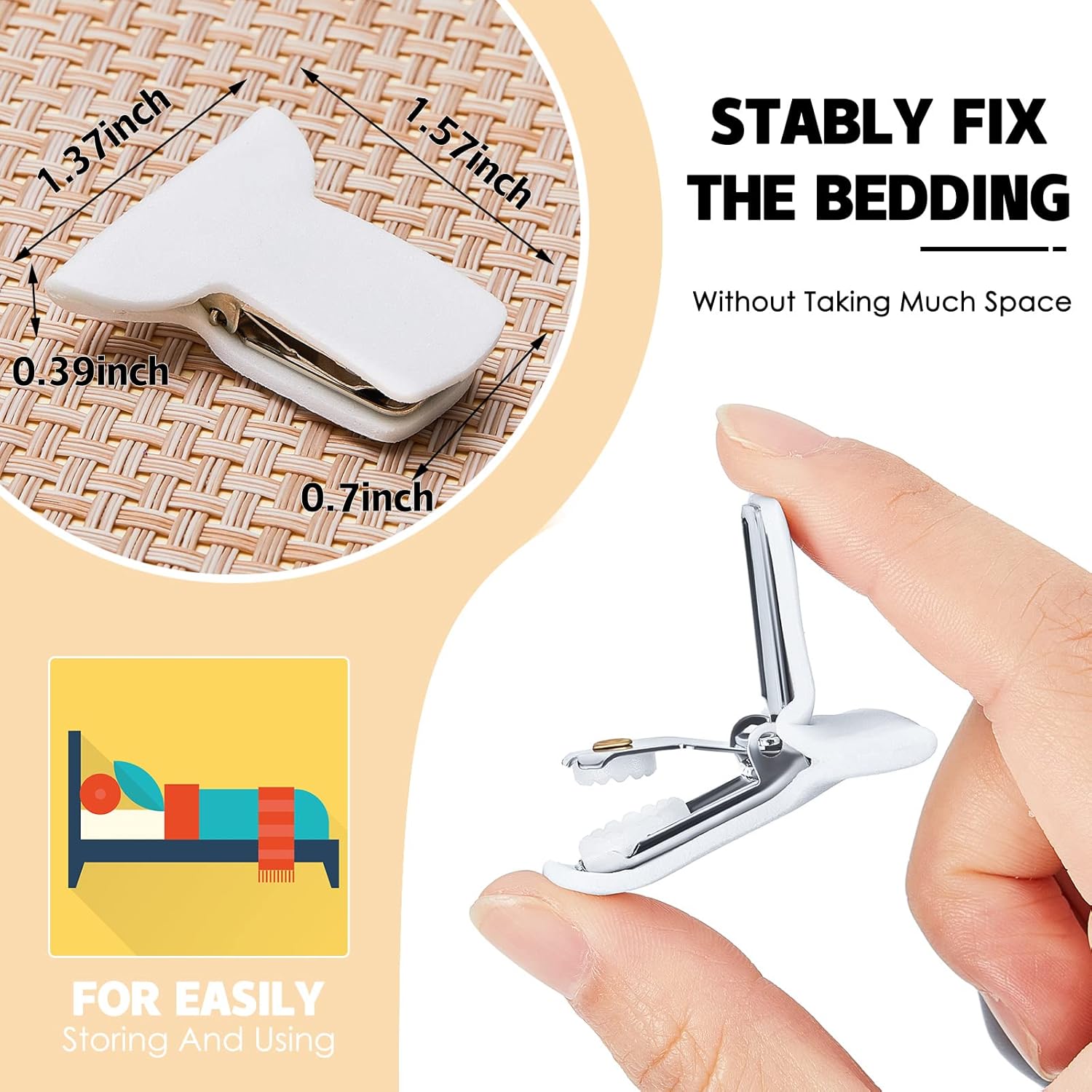 Secure Comforters Duvet Clips for Bedding Patelai Padded Fasteners for Easy Organization