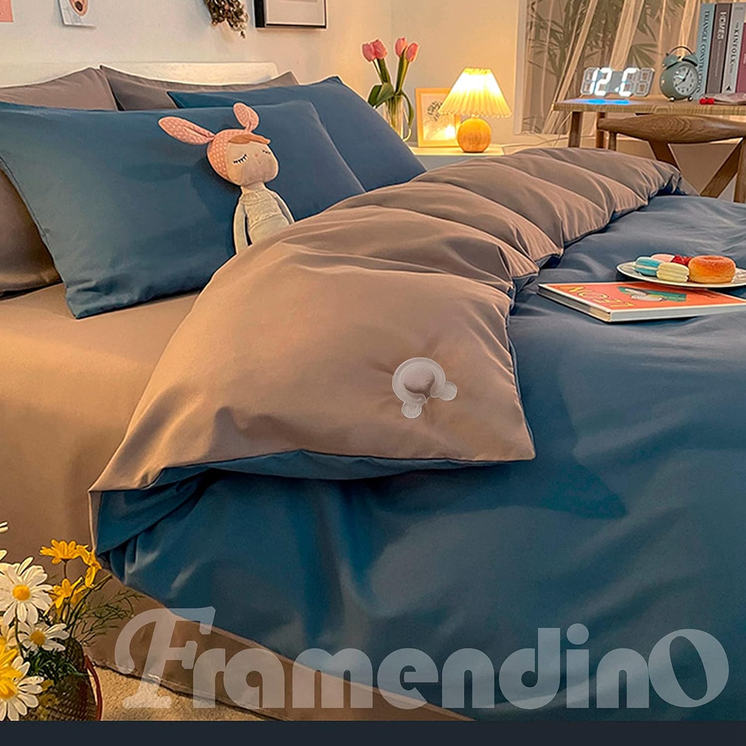 Framendino 12-Piece Duvet Clip Corner Holder Durable Comforter Fastener