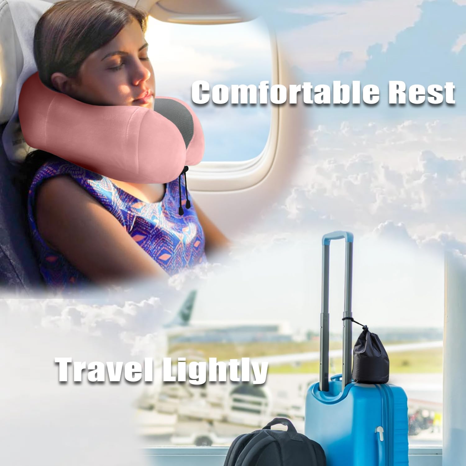 Discover the Elvodosia Ergonomic Memory Foam Travel Pillow for Safe Neck and Head Comfort