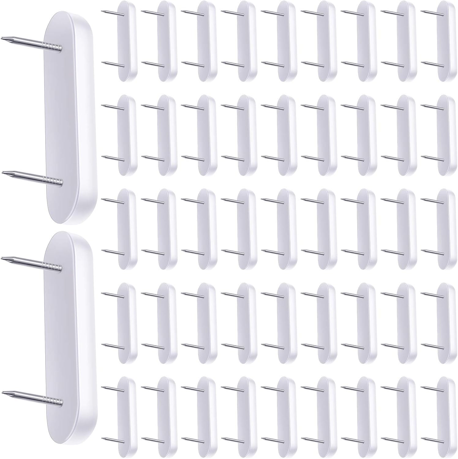 Secure Furniture Chair Leg Pins White Anti-Slip Protect Surface 60 Pcs for Slipping Skirts Bedskirts