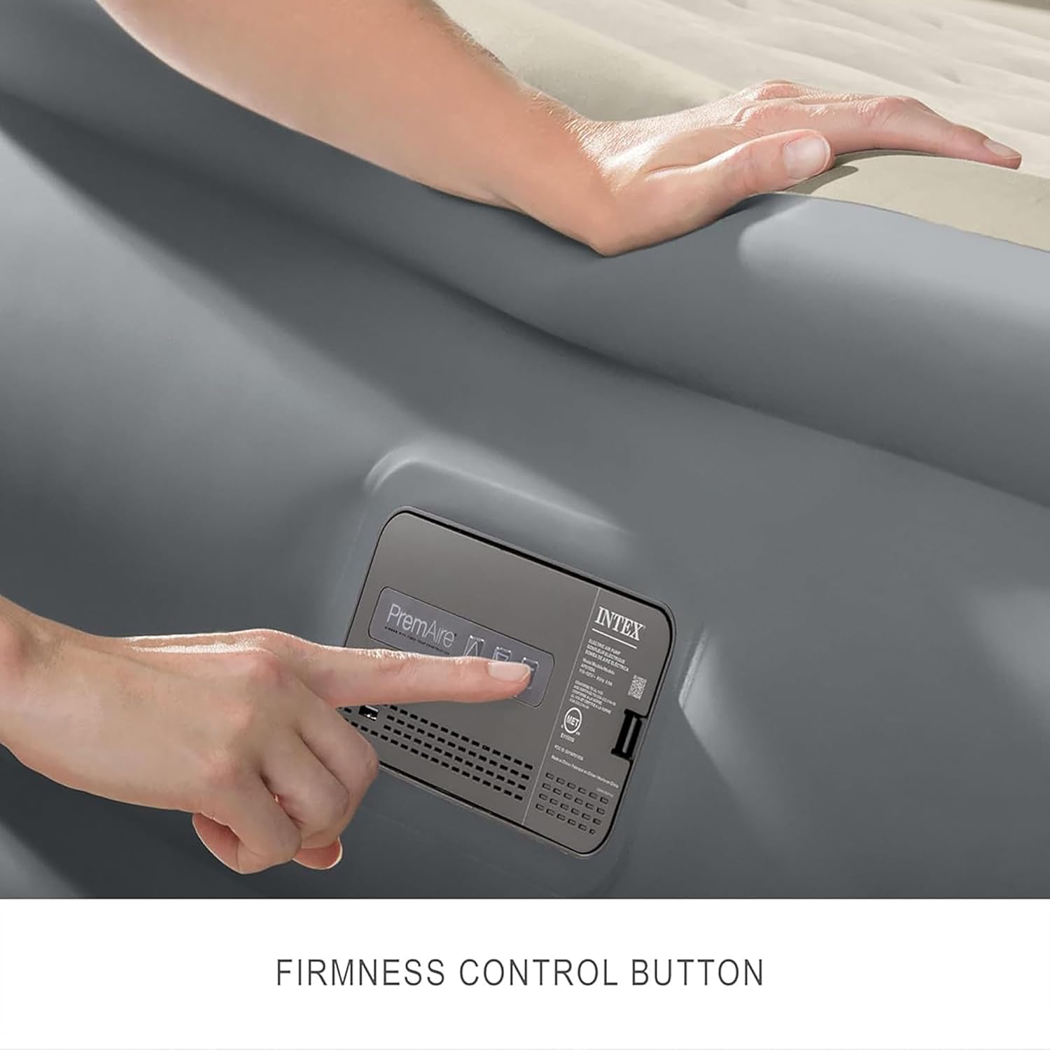 Intex PremAire II Luxury Air Mattress with Electric Pump Queen Size Elevated Bed