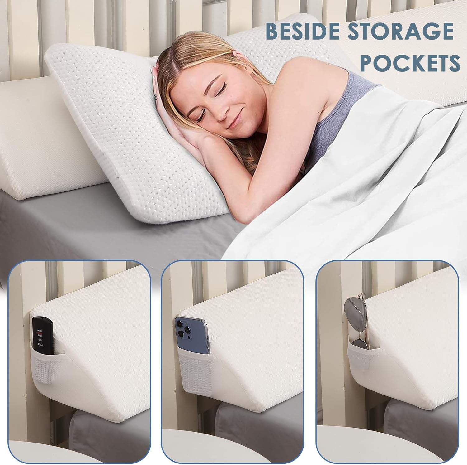 AIKKYS Bed Wedge Pillow King Size Gap-Filler for Mattress and Headboard