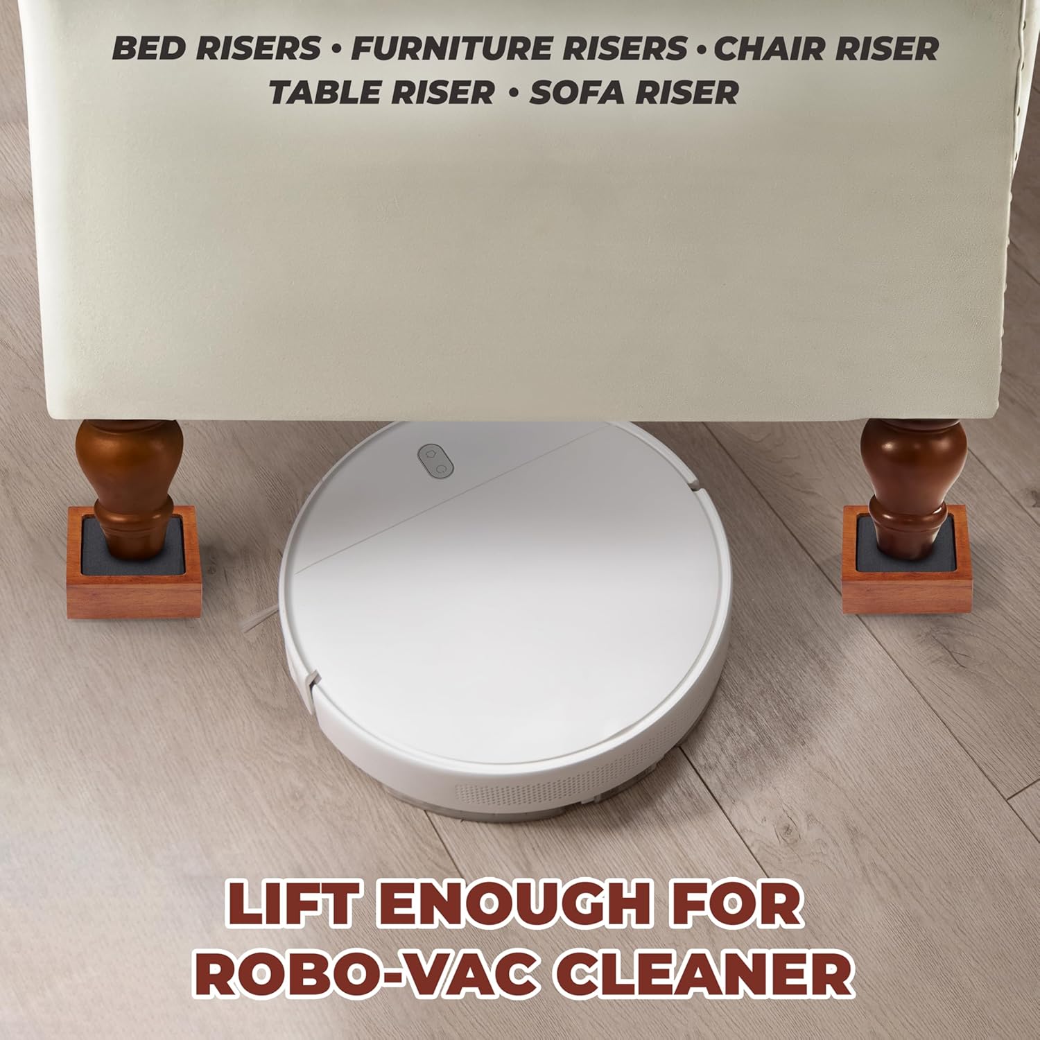Sturdy Bed Risers 1-3 Inches for Enhanced Stability in Your Bedroom or Living Area