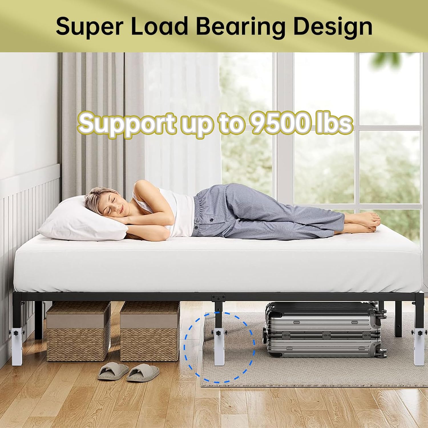4-Piece Metal Dorm Bed Risers 23 Diameter Riser for College Dorm