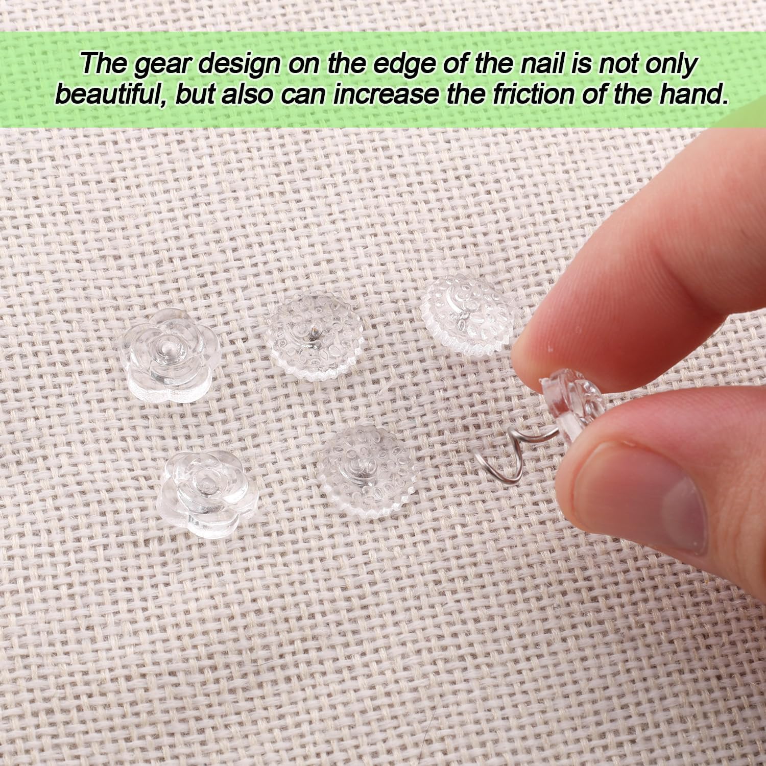 Gosknor 100-Piece Bed Skirt Pins with Unique Clear Heads for Slipcovers and Upholstery