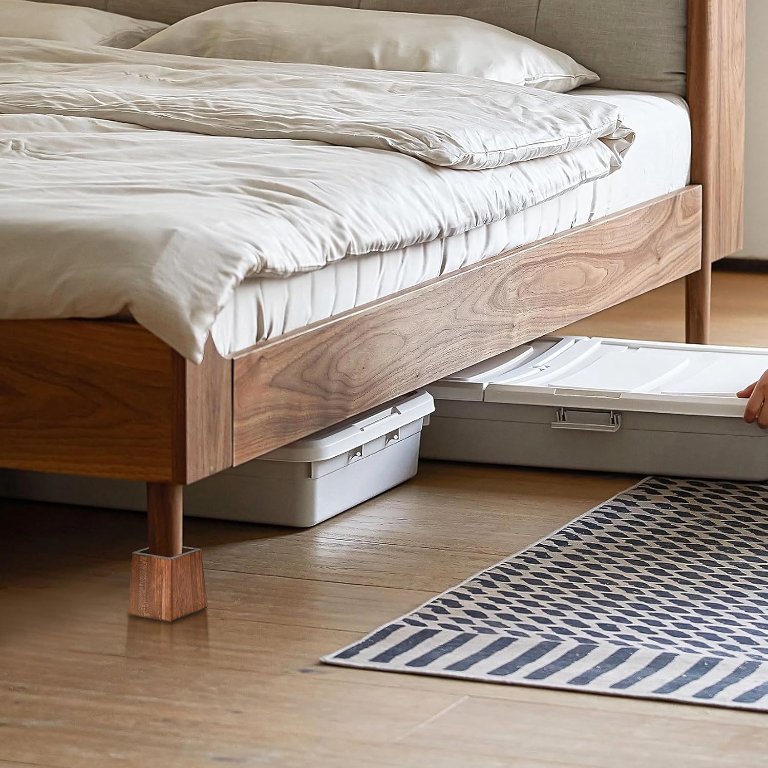 Elevate Comfortably Bed risers for 2200 lbs support Rugged construction for durability