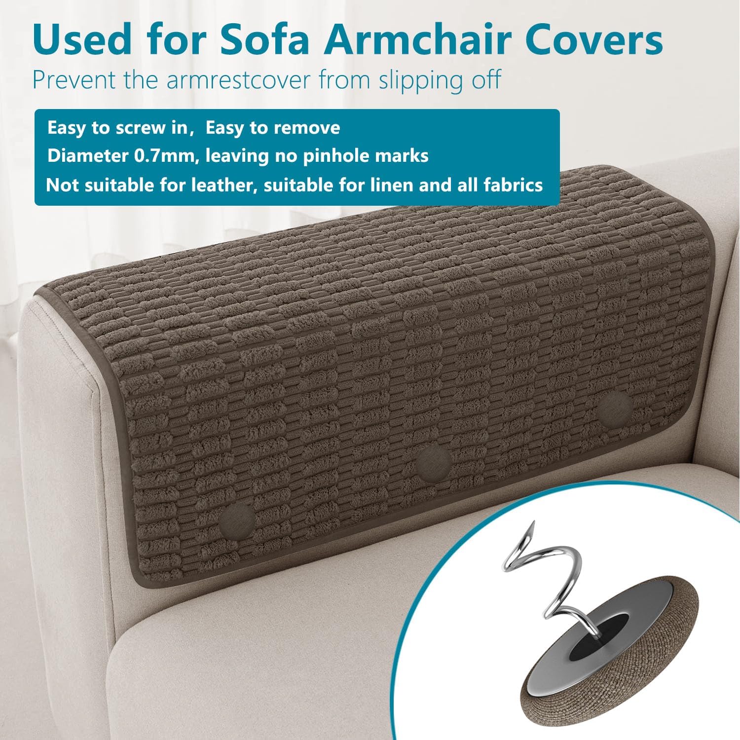 MAICOBI Bed Skirt Pin - linen wrapped twist pin for bed sofa upholstered furniture