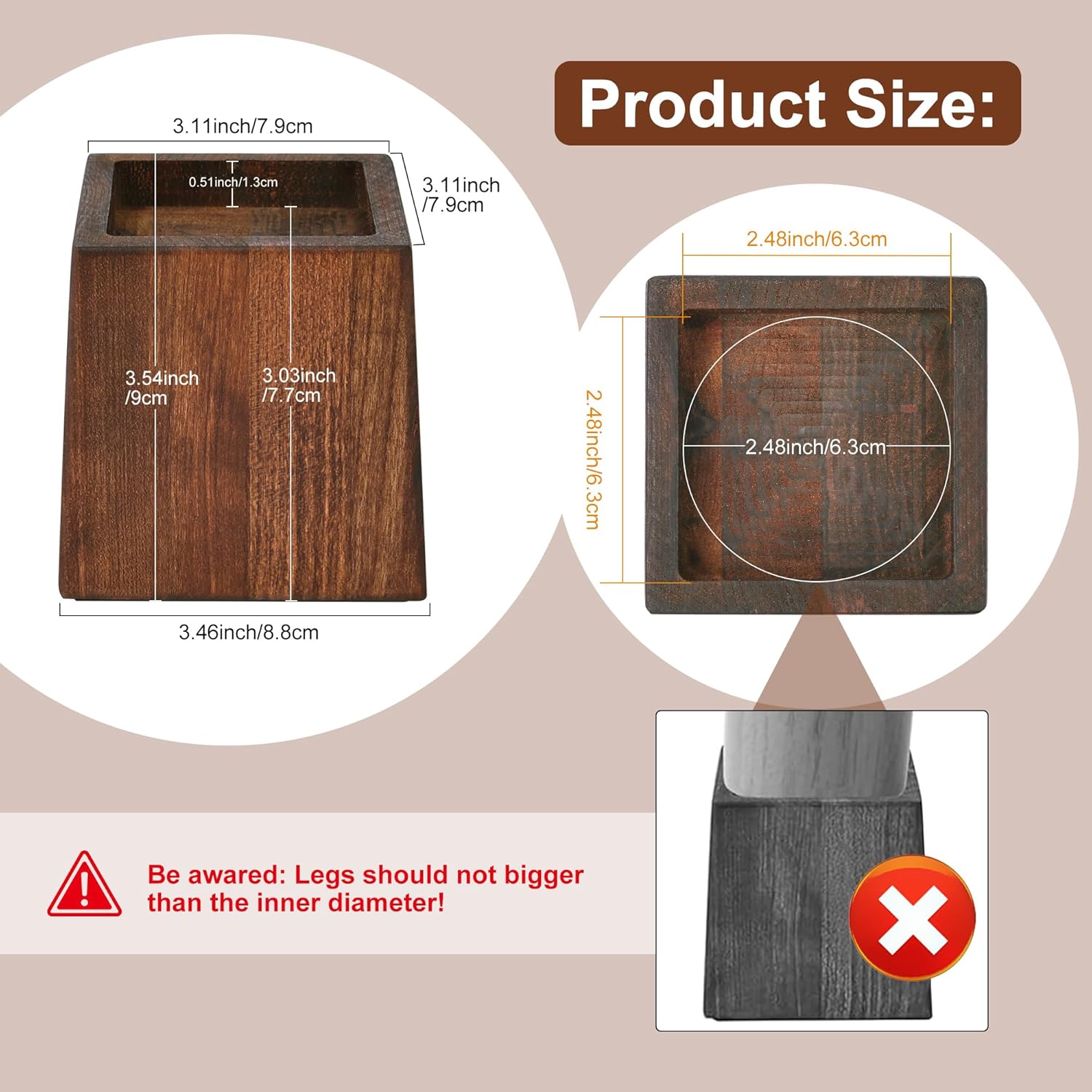 Elevate Comfortably Bed risers for 2200 lbs support Rugged construction for durability