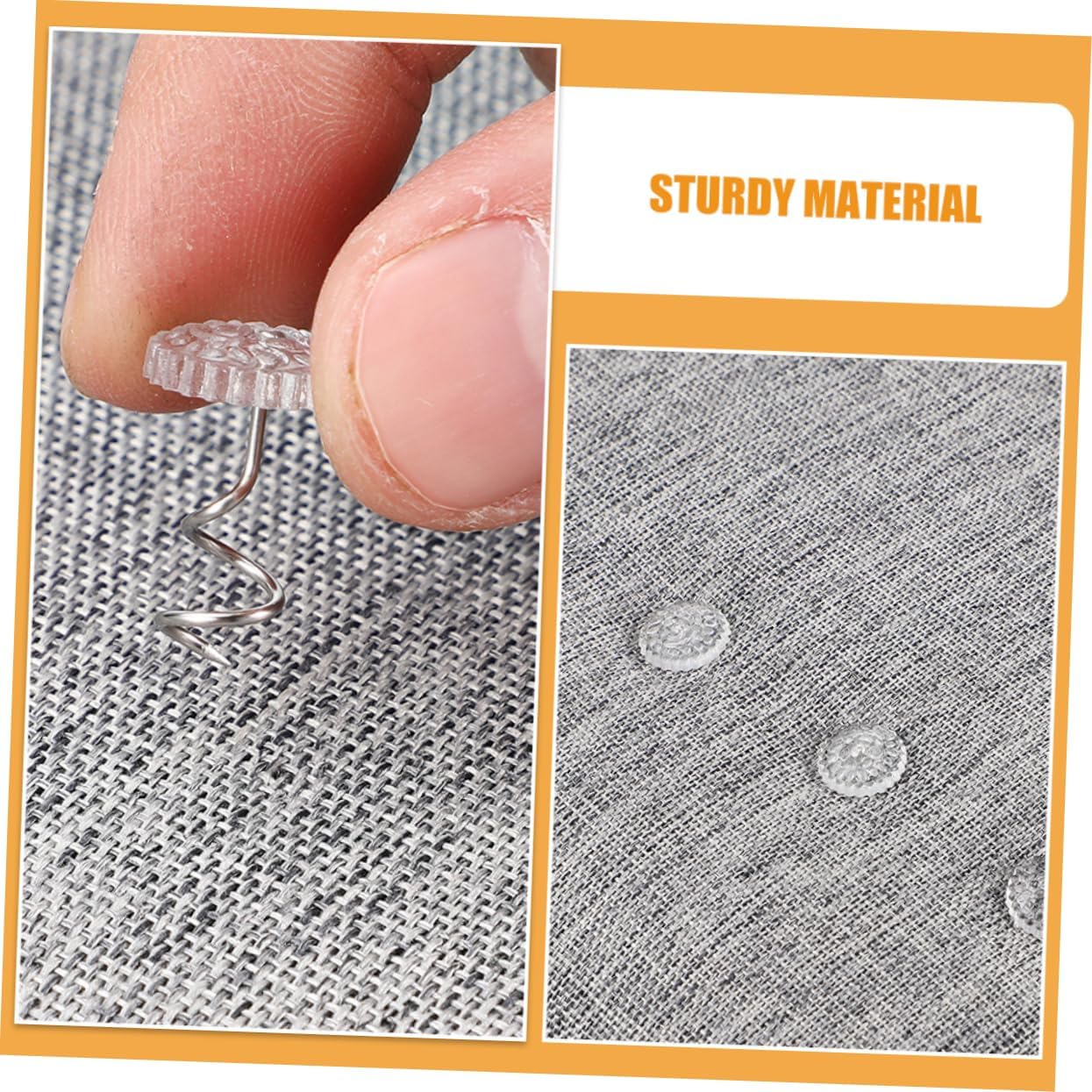 100Pcs Stainless Steel Spiral Pins for Upholstery Bed Skirts - Durable Decorative Fasteners with Strong Grip