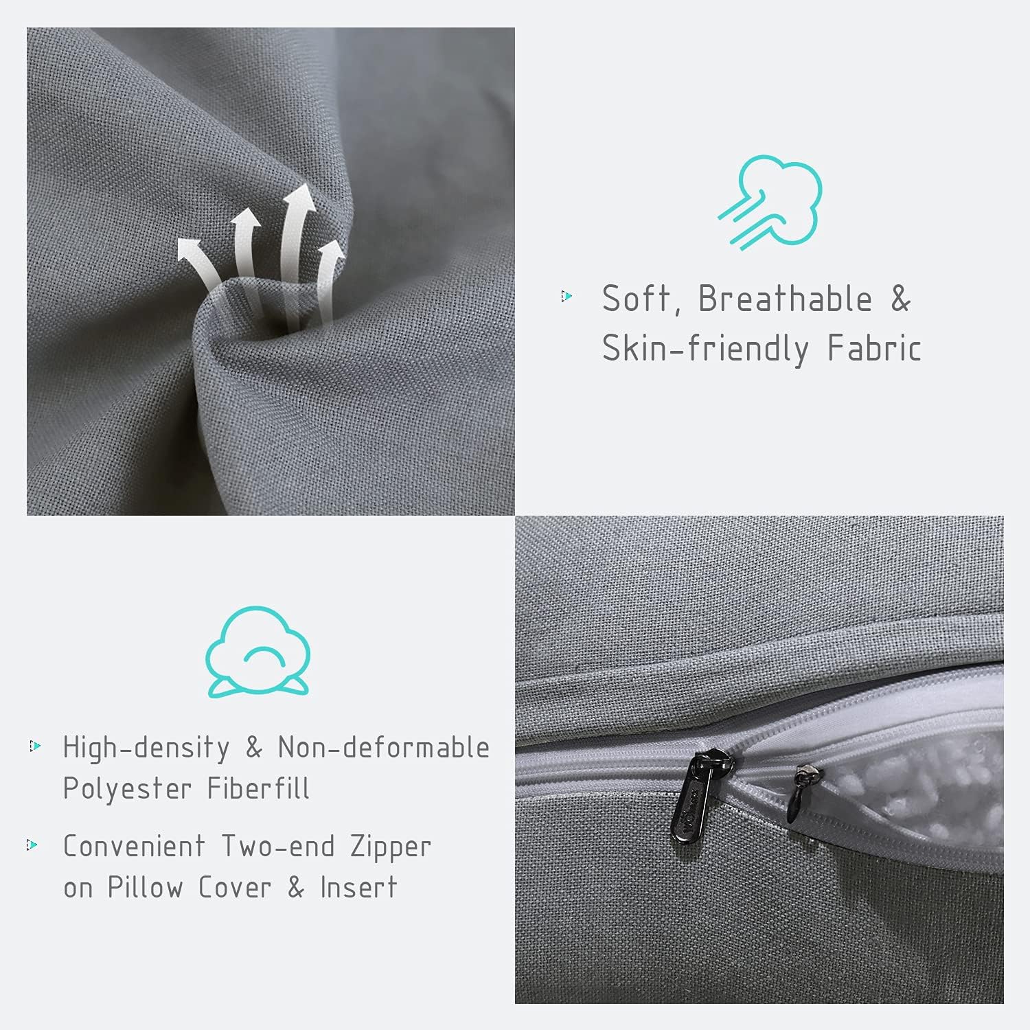 Gray Ergonomic Lumbar Support Pillow for Bed Rest Reading or Side Lying Premium 24x8x20 Your Best Choice