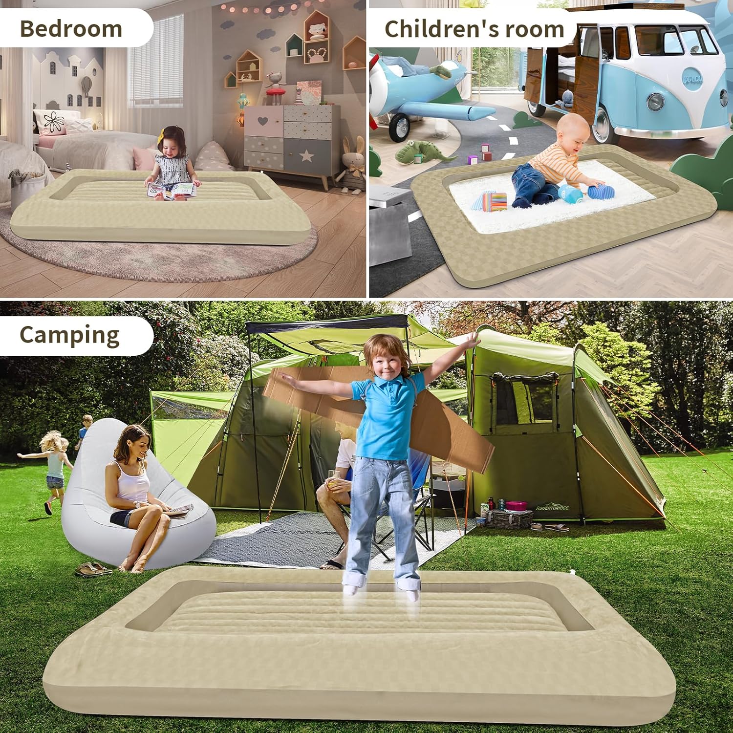 Portable Air Mattress for Kids Smooth Surface Perfect for Travel and Camping