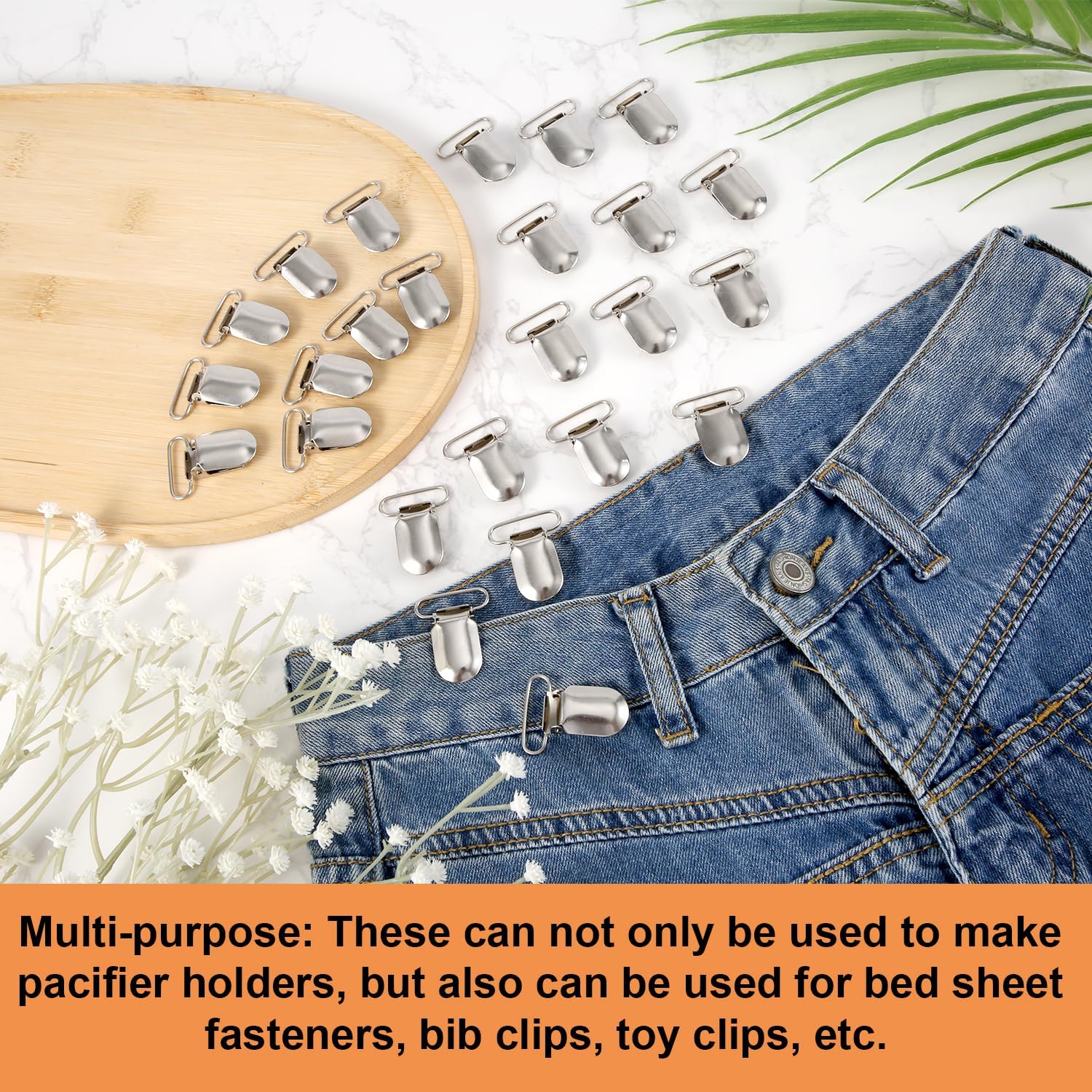 Silver Duvet Clips - 25 Piece Set for Comforters - Durable Metal Fasteners for Bedding Accessories