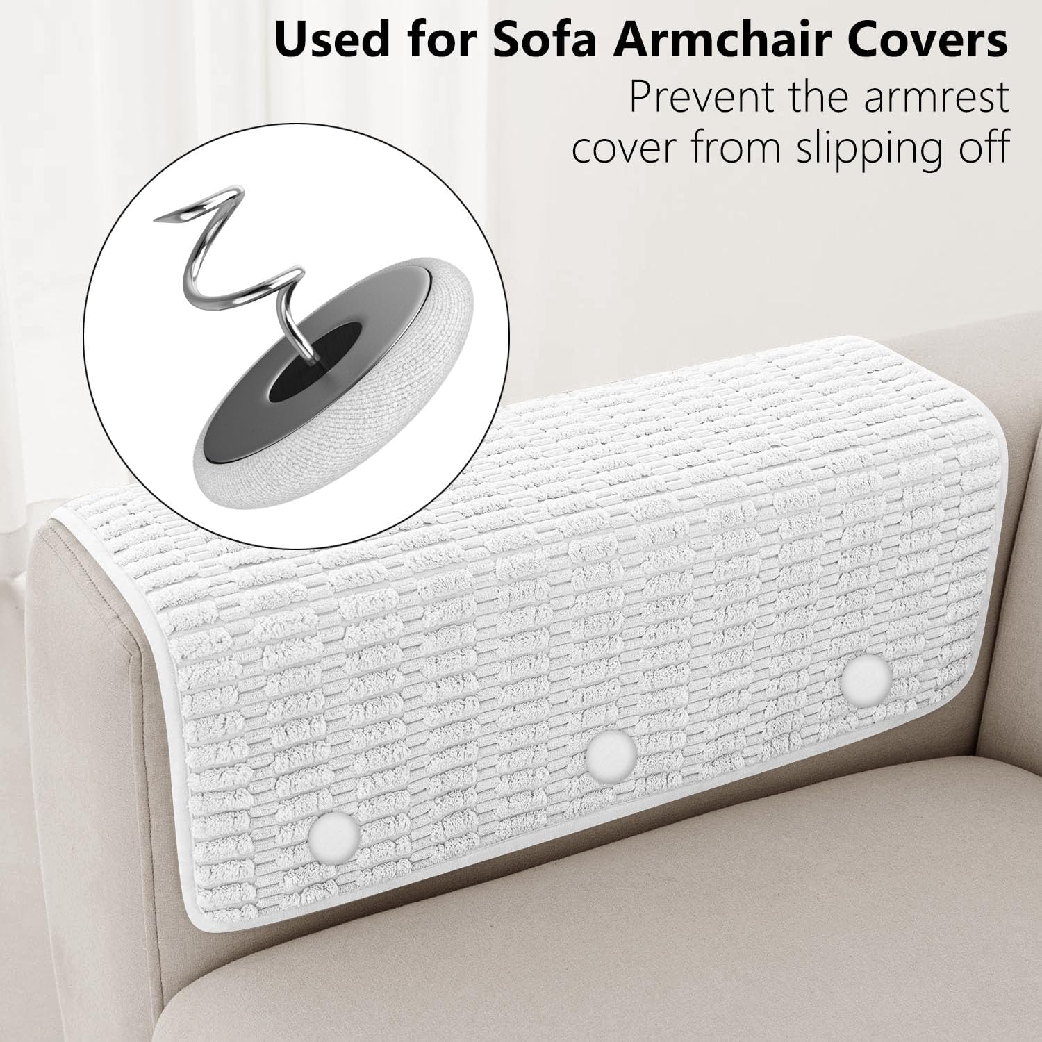 AHAILUOO Soft Twist Pins - 8 Colors - Secure Sofa Armrest Bed Skirt Covers