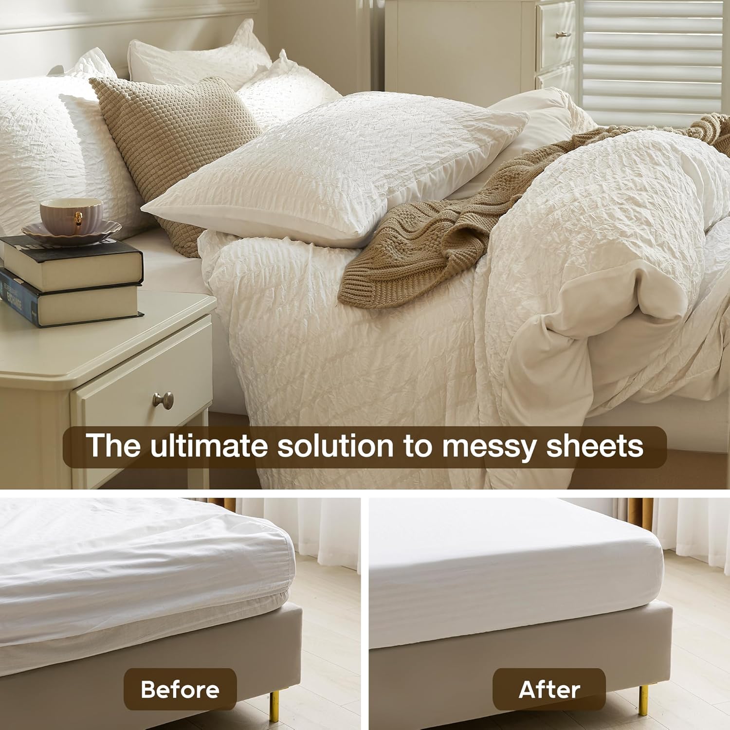 Jellymoni Bed Sheet Straps Easy to Install Durable Fasteners for a Cozy Sleep