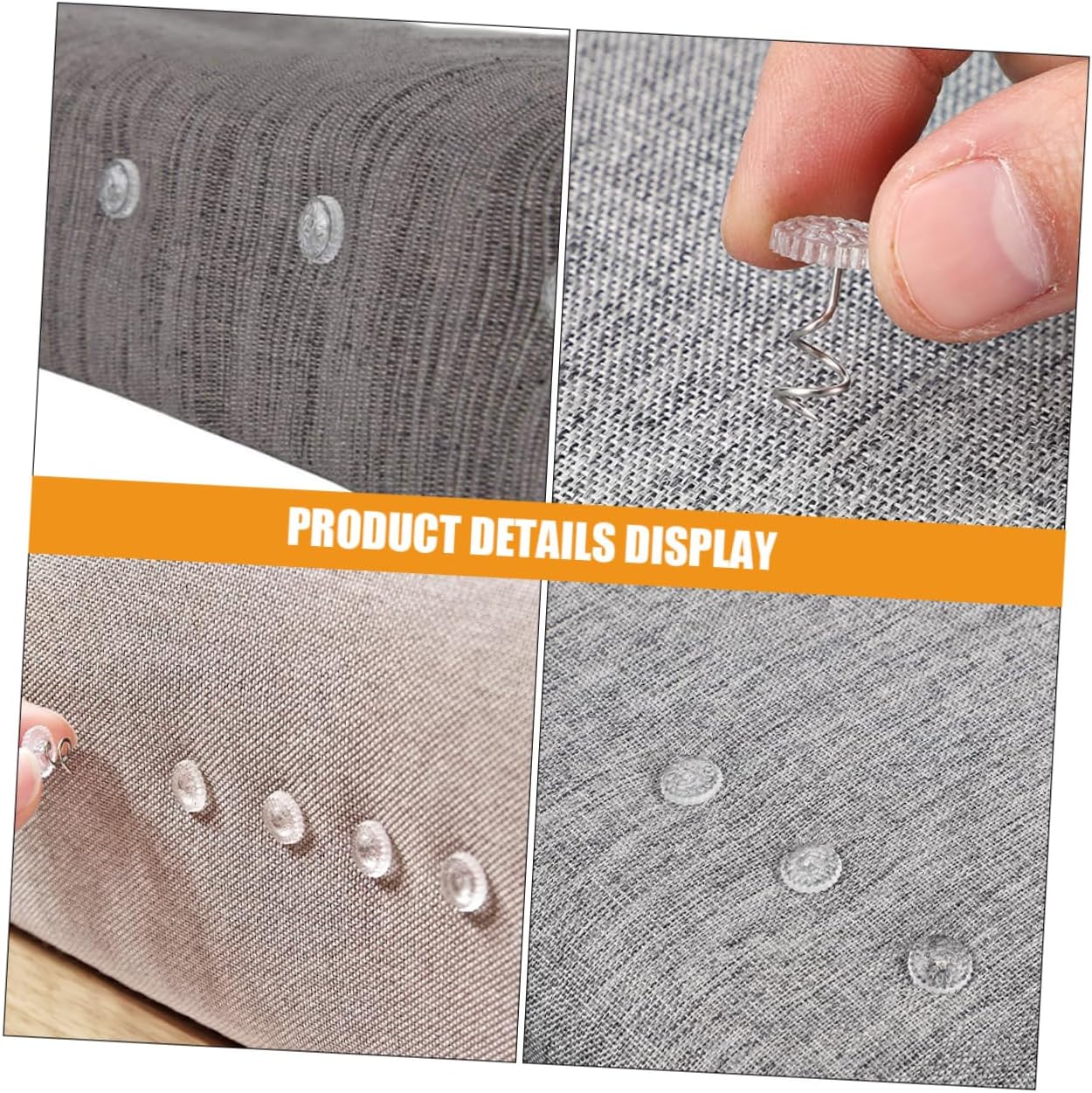 100Pcs Stainless Steel Spiral Pins for Upholstery Bed Skirts - Durable Decorative Fasteners with Strong Grip