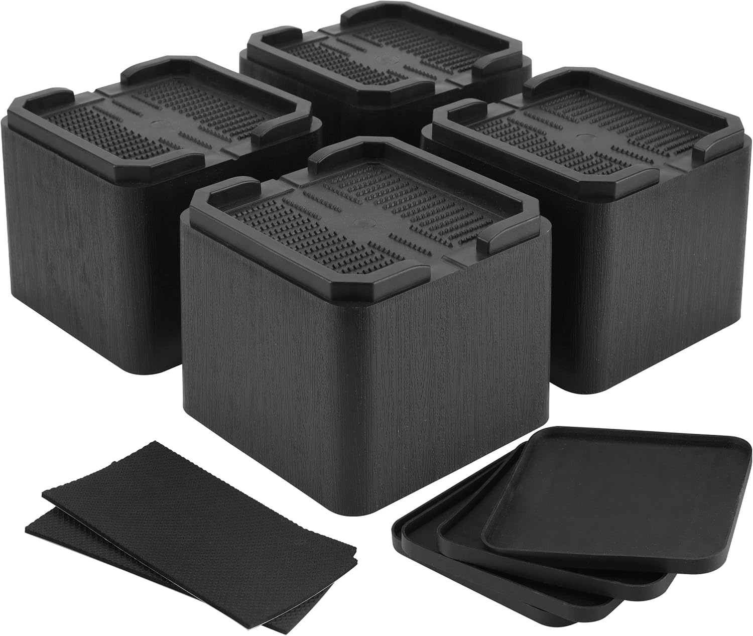 Adjustable Bed Riser Heavy Duty Anti-Slip 4-Inch for Sofa Bed and More